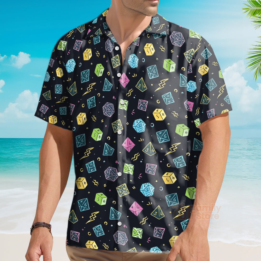 Dnd Blue Dungeons And Dragons Dnd - Hawaiian Shirt