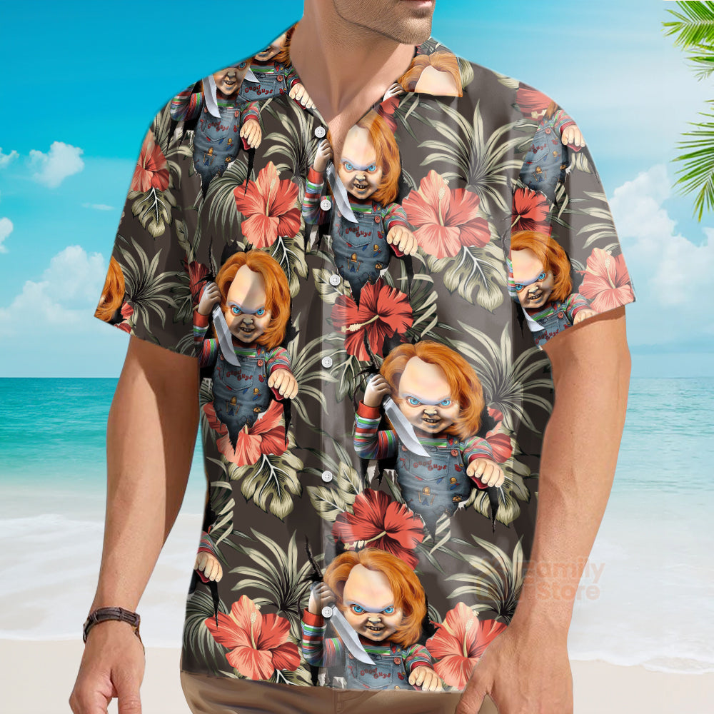 Halloween Chucky Scary Tropical Style - Hawaiian Shirt
