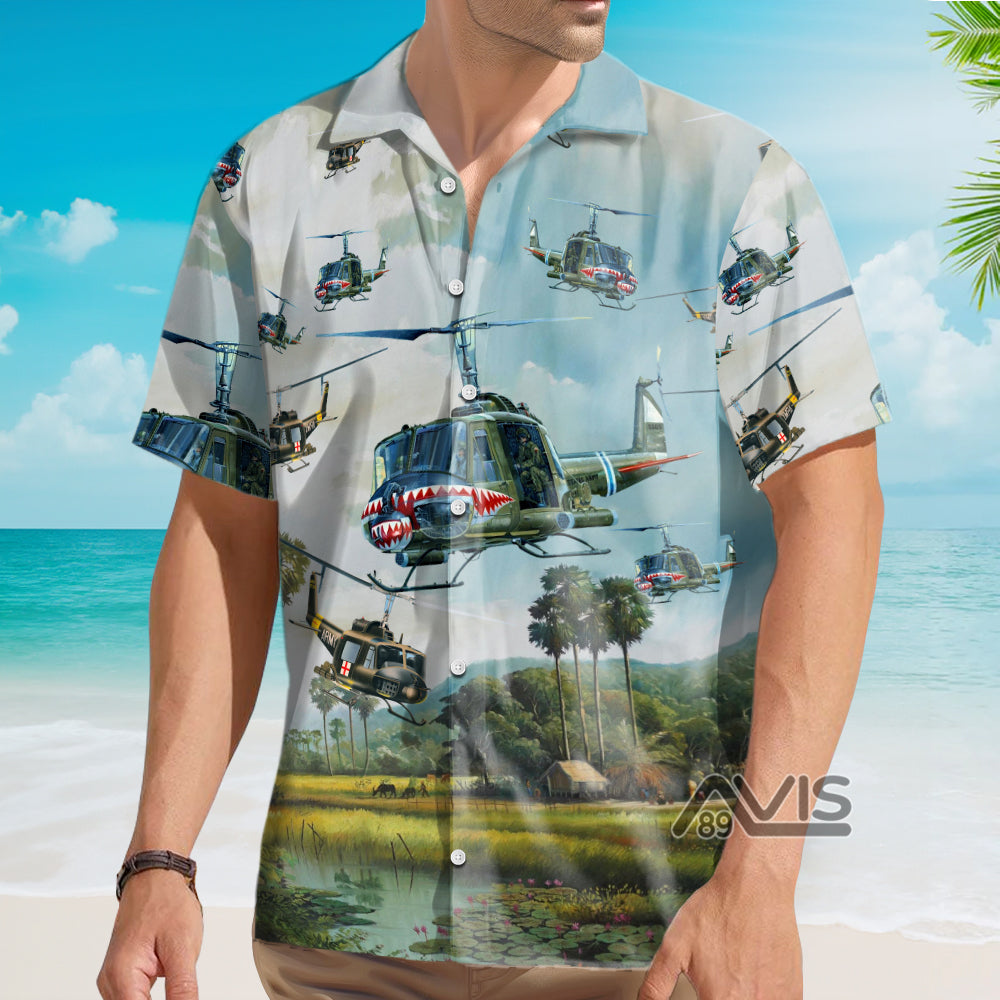 US Army UH-1 Iroquois Huey - For Men And Women - Hawaiian Shirt
