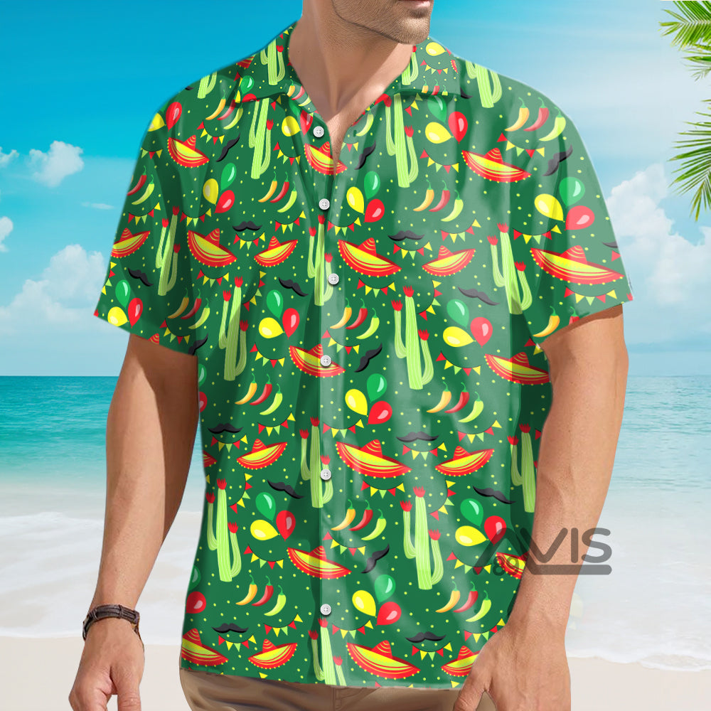 Cinco De Mayo Festive Mexican Party Pattern - Hawaiian Shirt
