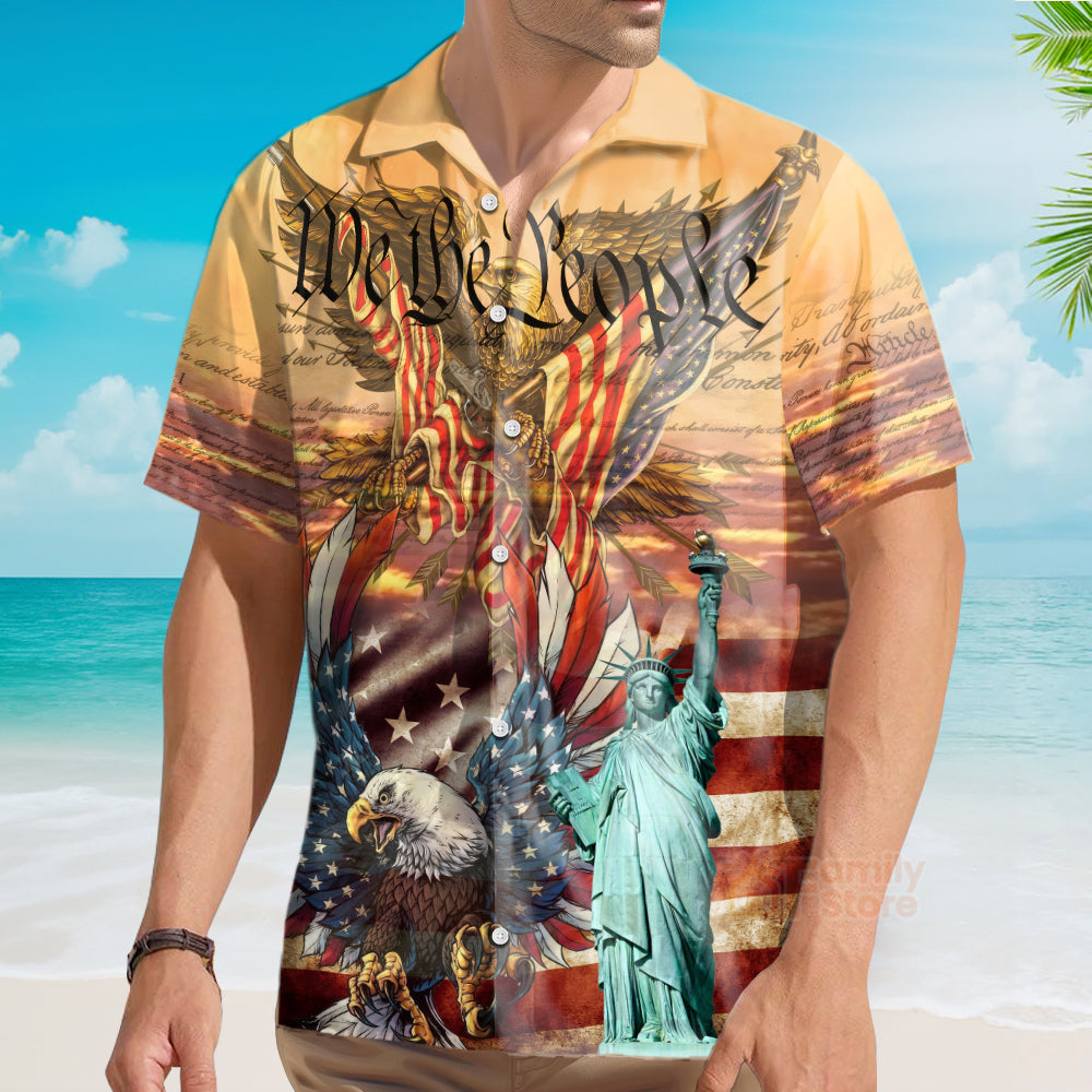 America Patriotism Eagle - Hawaiian Shirt