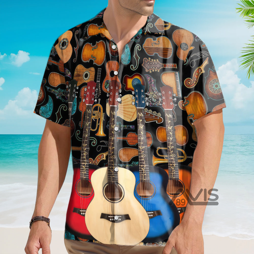Guitar Lover Happy Life With Music - Hawaiian Shirt