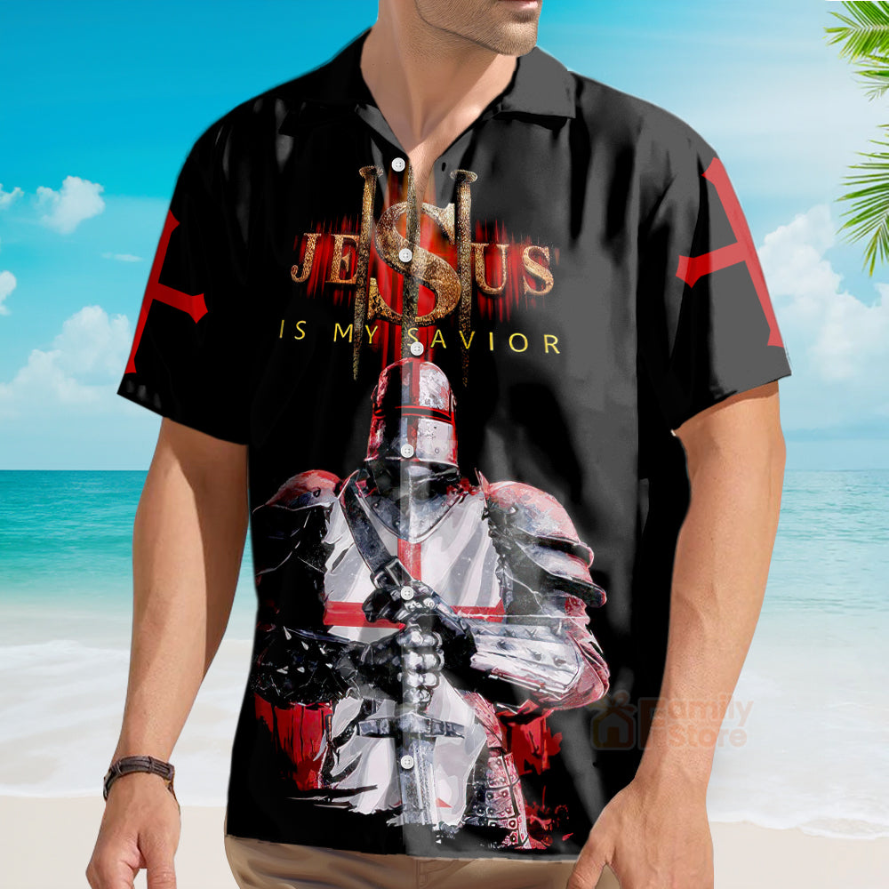 Knights Templar Jesus Aloha Hawaiian Shirts