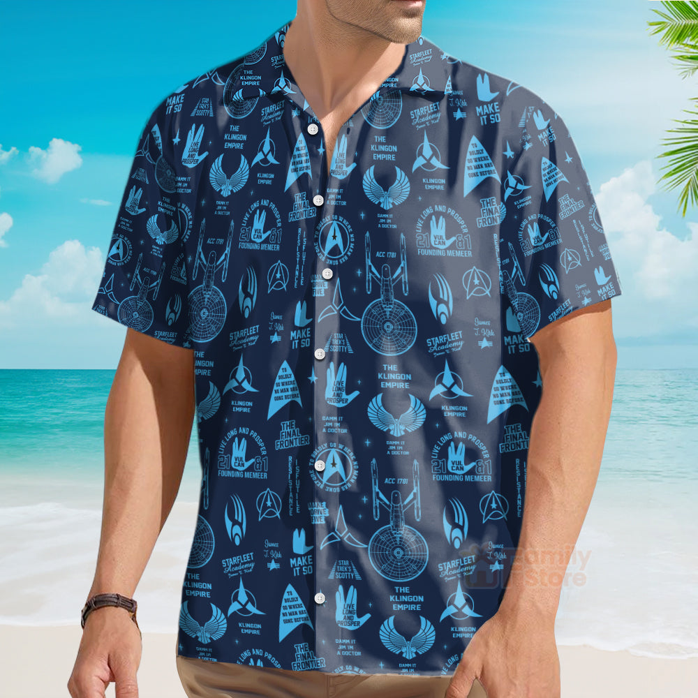 Trekkie SaTr Pattern Hawaiian Shirt