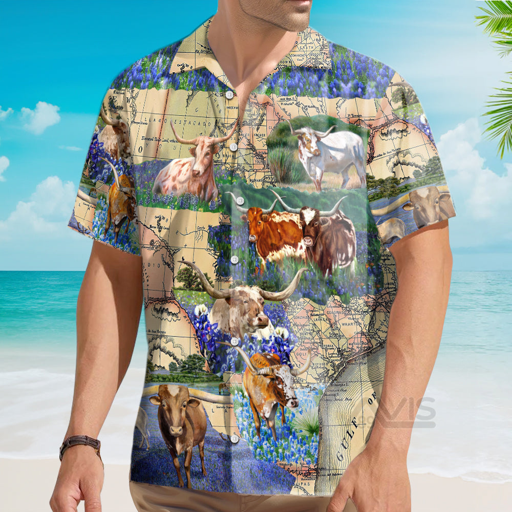 Texas Longhorn White And Brown Bulls Unique - Hawaiian Shirt