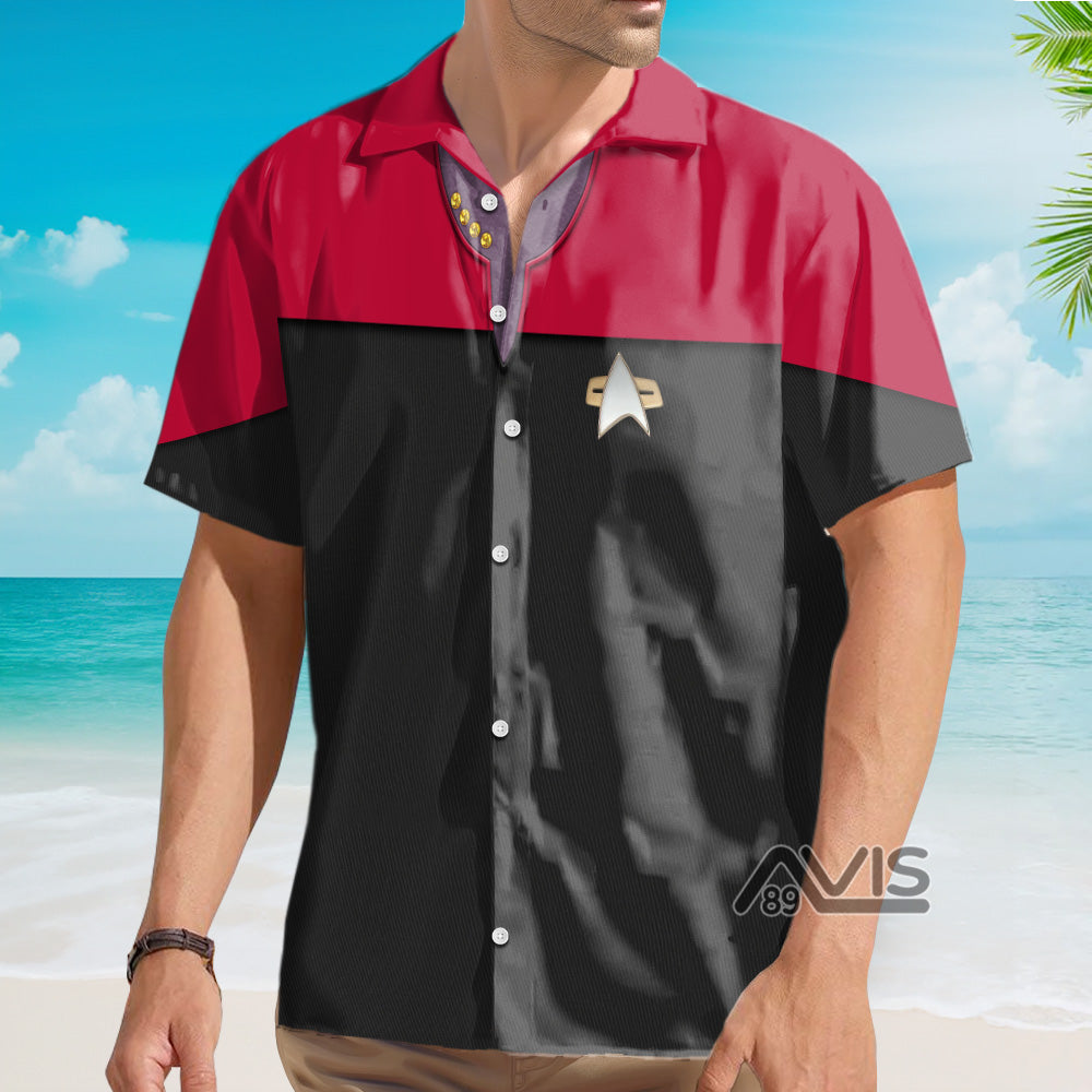 SaTr Voyager Red Cosplay Costume - Hawaiian Shirt