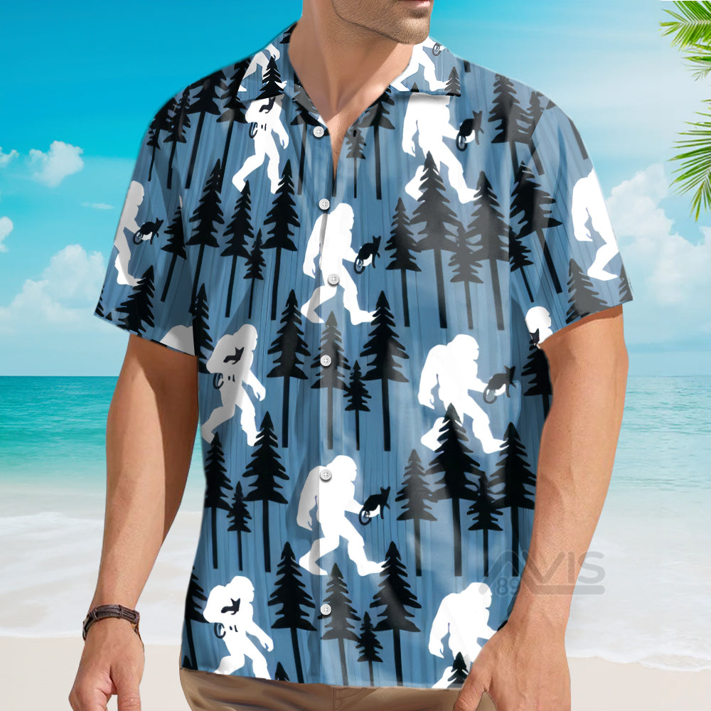 Bigfoot And Katty  - Hawaiian Shirt