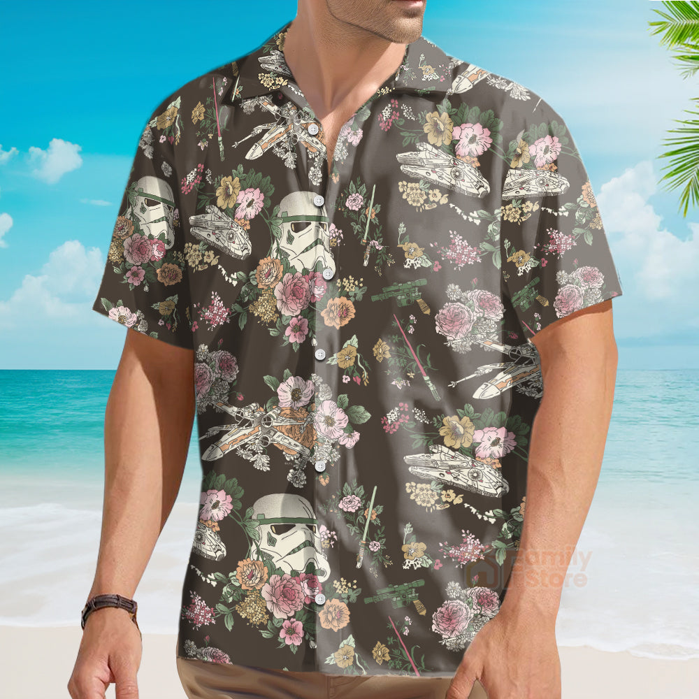 Stwa Stormtrooper Flower Vintage Hawaiian Shirt