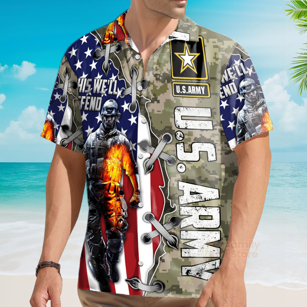 Veterans Chest Pocket Short Sleeve Casual Shirt Hawaiian Shirt