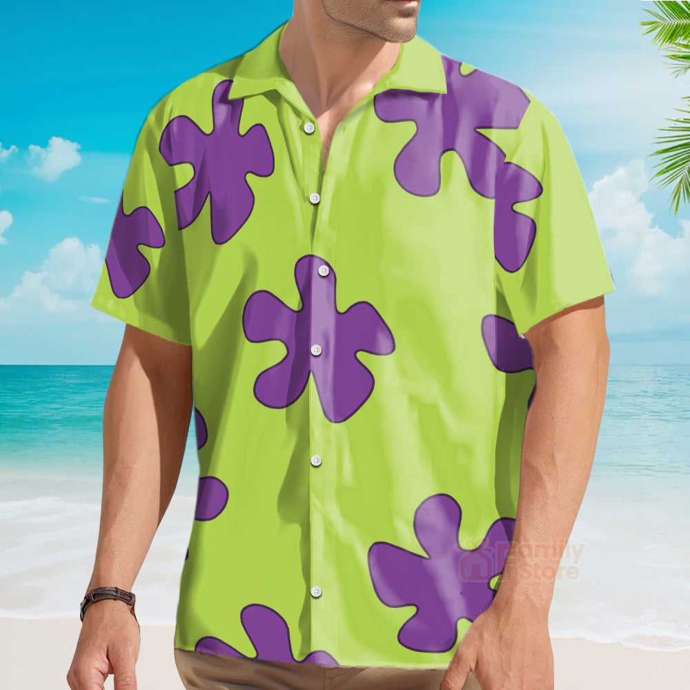 Summer Casual Patrick Star Cartoon Image Printing Hawaiian Shirt