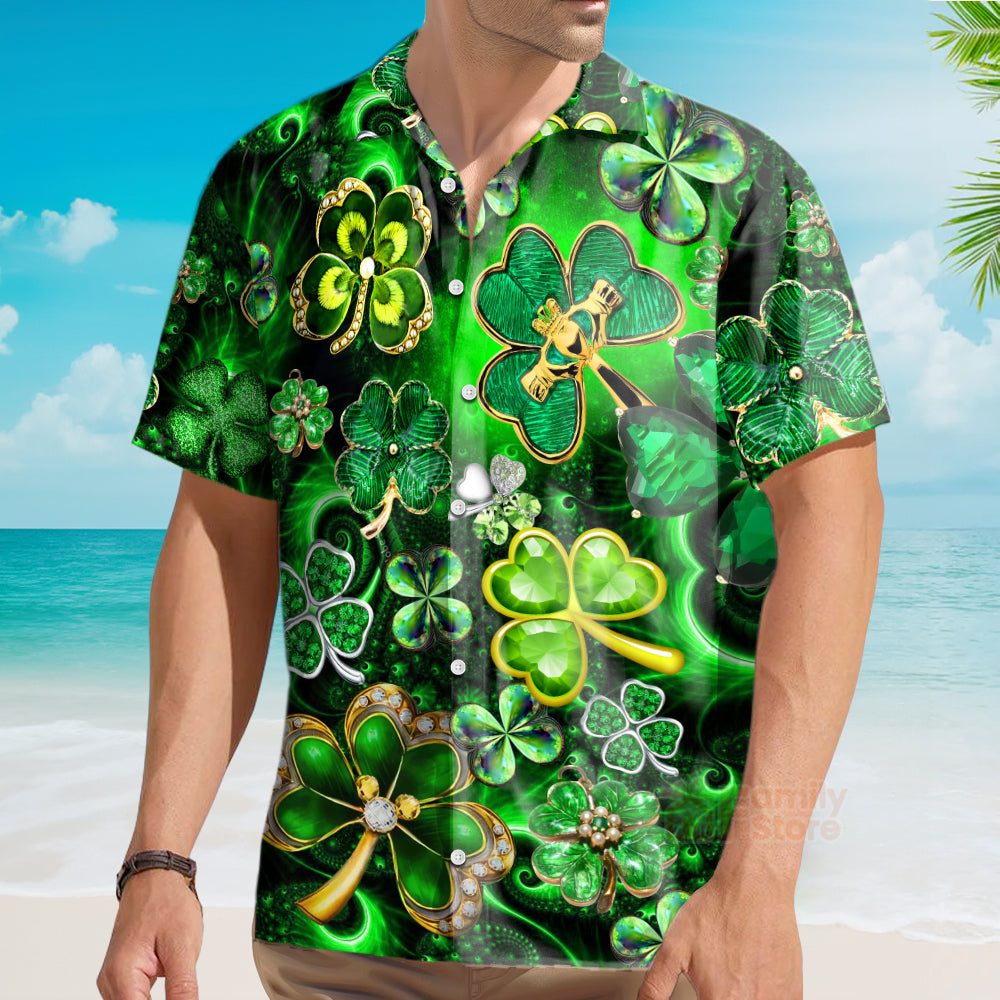 St Patrick's Day Green Shamrock - Hawaiian Shirts PN303084Lb