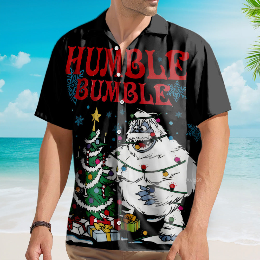Christmas Tree Cute Snow Monster - Hawaiian Shirt
