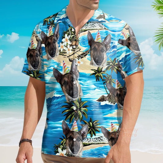 Upload Photo Dog Men's Hawaiian Shirt PN302128Lb