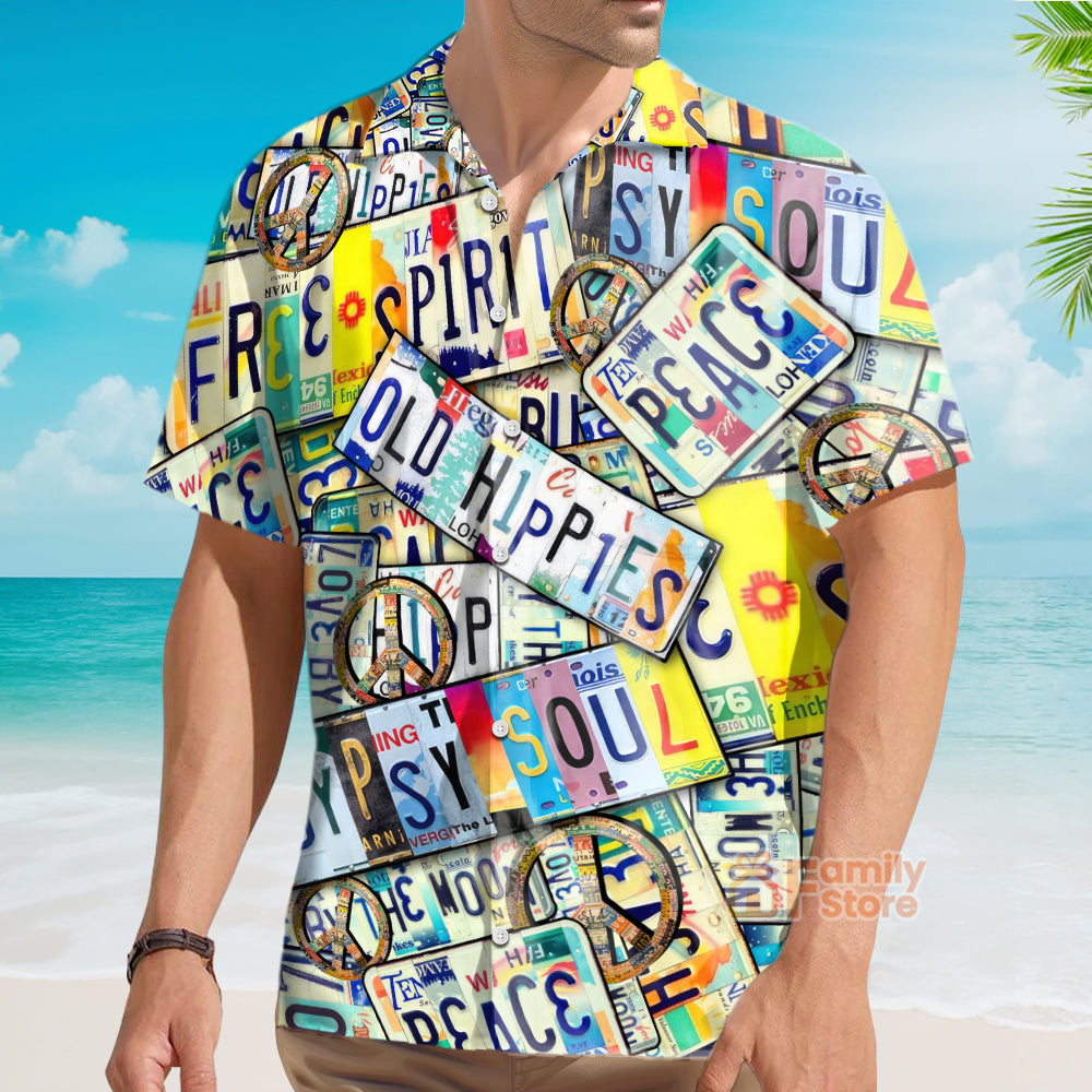 Hippie Spirit Peace Old Style - Hawaiian Shirt