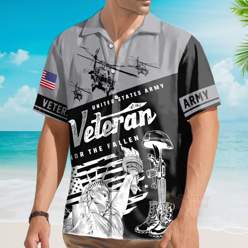 United States Army Veteran V6 Hawaiian Shirt
