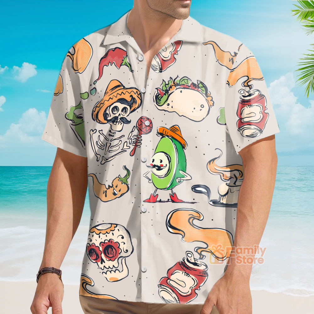 Funny Taco Shirt Cinco De Mayo Cream Color - Hawaiian Shirt