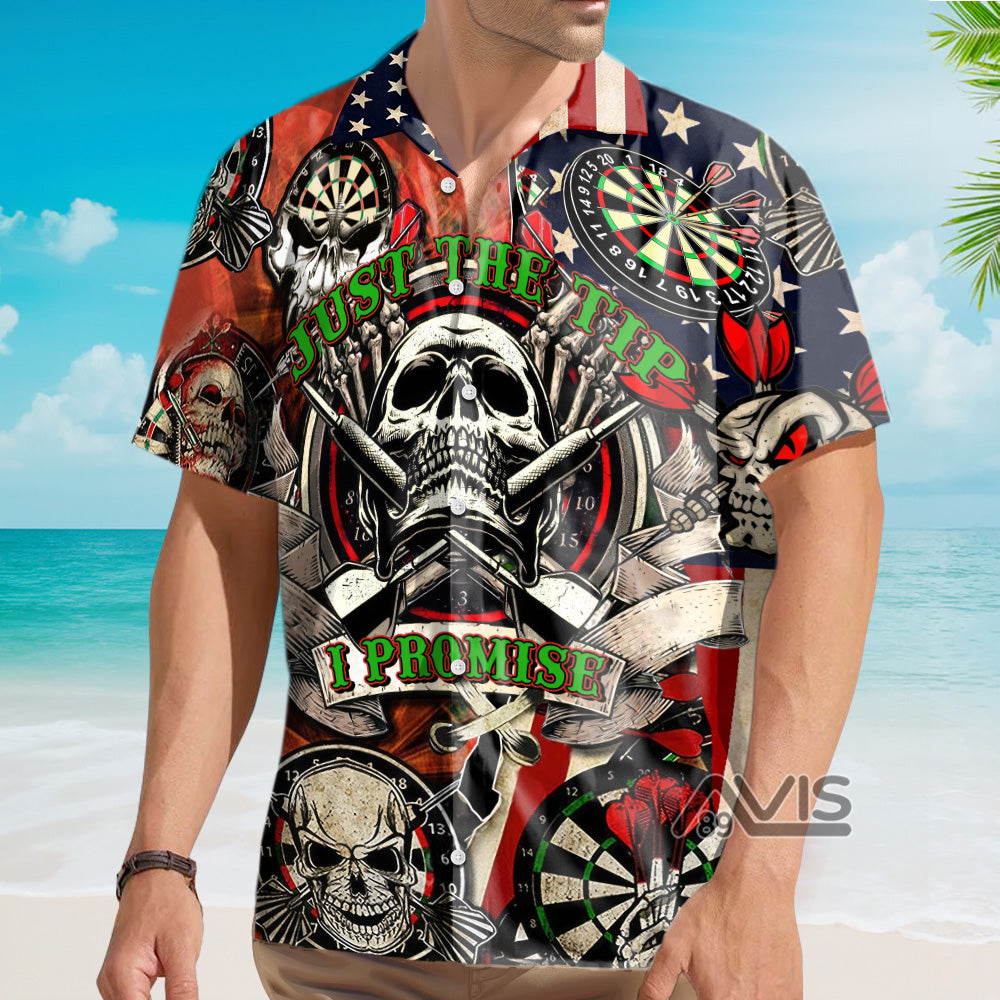 Darts Just The Tip I Promise Skull - Hawaiian Shirt