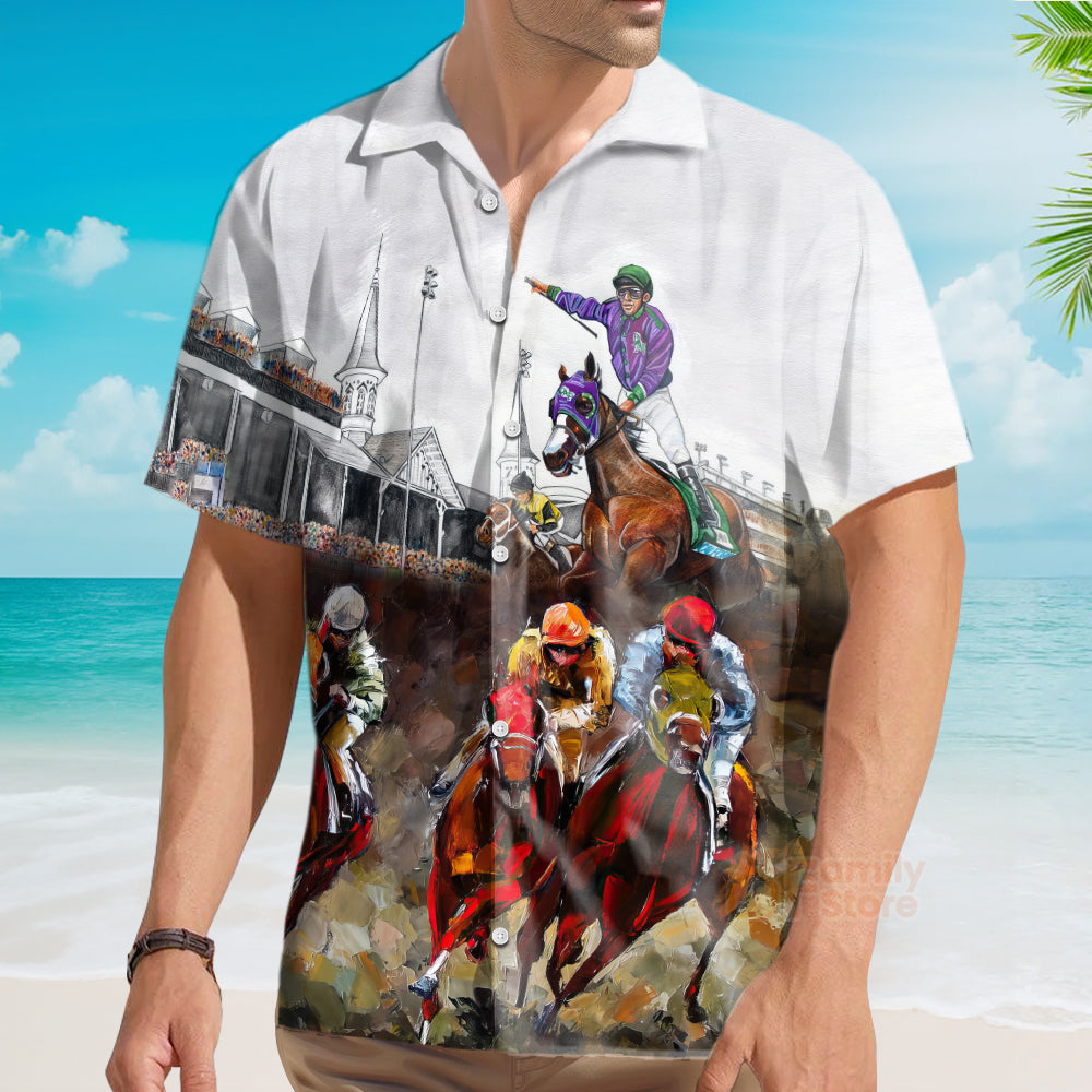 Kentucky Derby Horse Racing Hawaiian Shirt Shirt