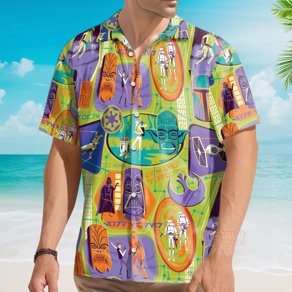 Starwars Tiki Color - Hawaiian Shirt For Men, Women, Kids