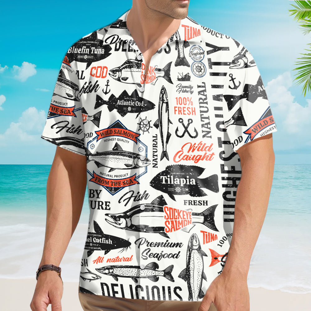 Ocean Fish Wild Salmon Highest Quality - Hawaiian Shirt
