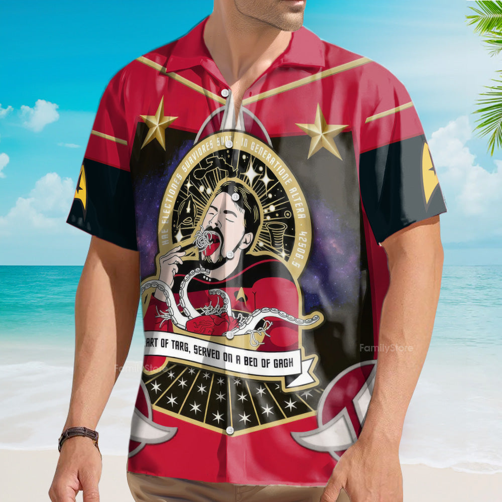 SaTr Riker the Klingon Foodie Cool Hawaiian Shirt