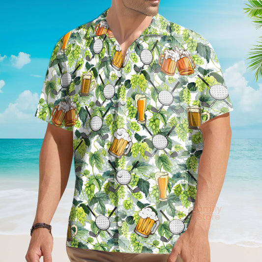 Oktoberfest Golf And Beer Aloha - Hawaiian Shirts