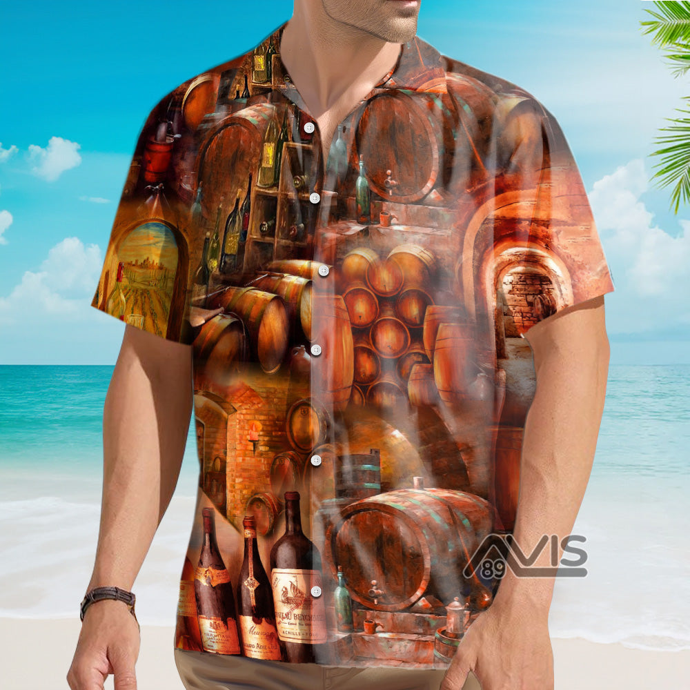 Wine Tasting Daily From The Cellar - Hawaiian Shirt