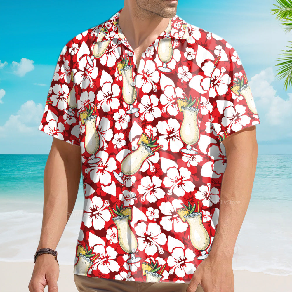 Pina Colada Cocktail Pattern Hawaiian Shirt