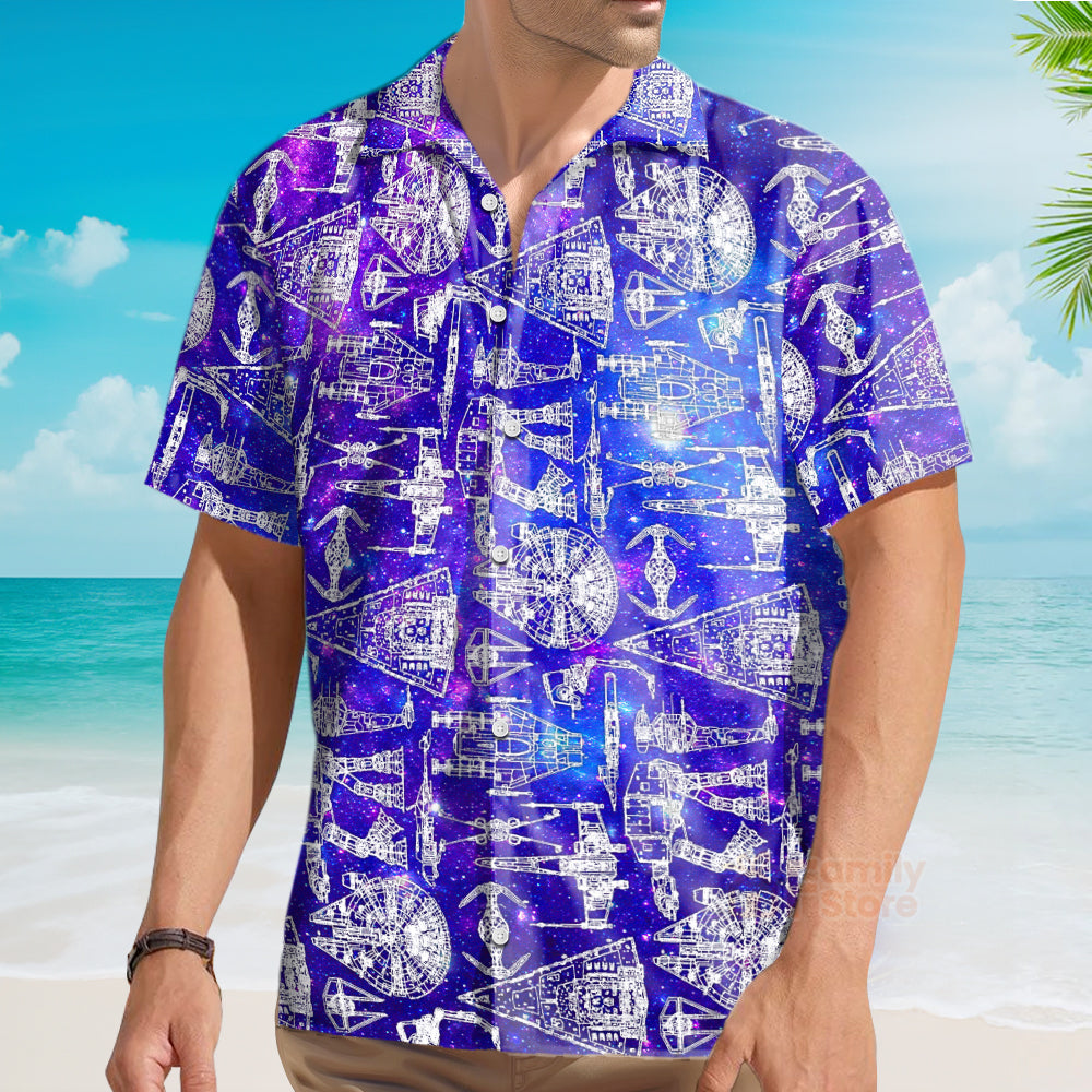 Space Ships Stwa Galaxy - Hawaiian Shirt For Men, Women, Kids