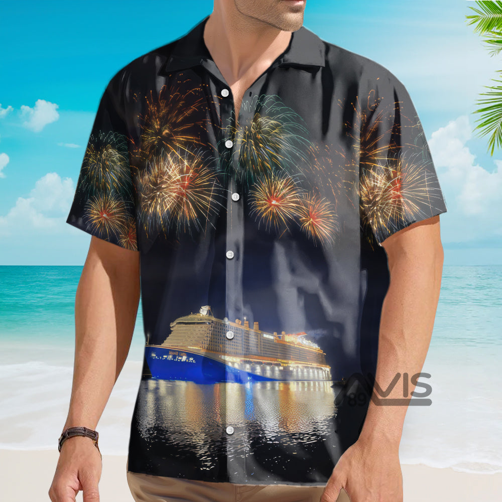Us Cruise Mardi Gras 4Th Of July - Hawaiian Shirt