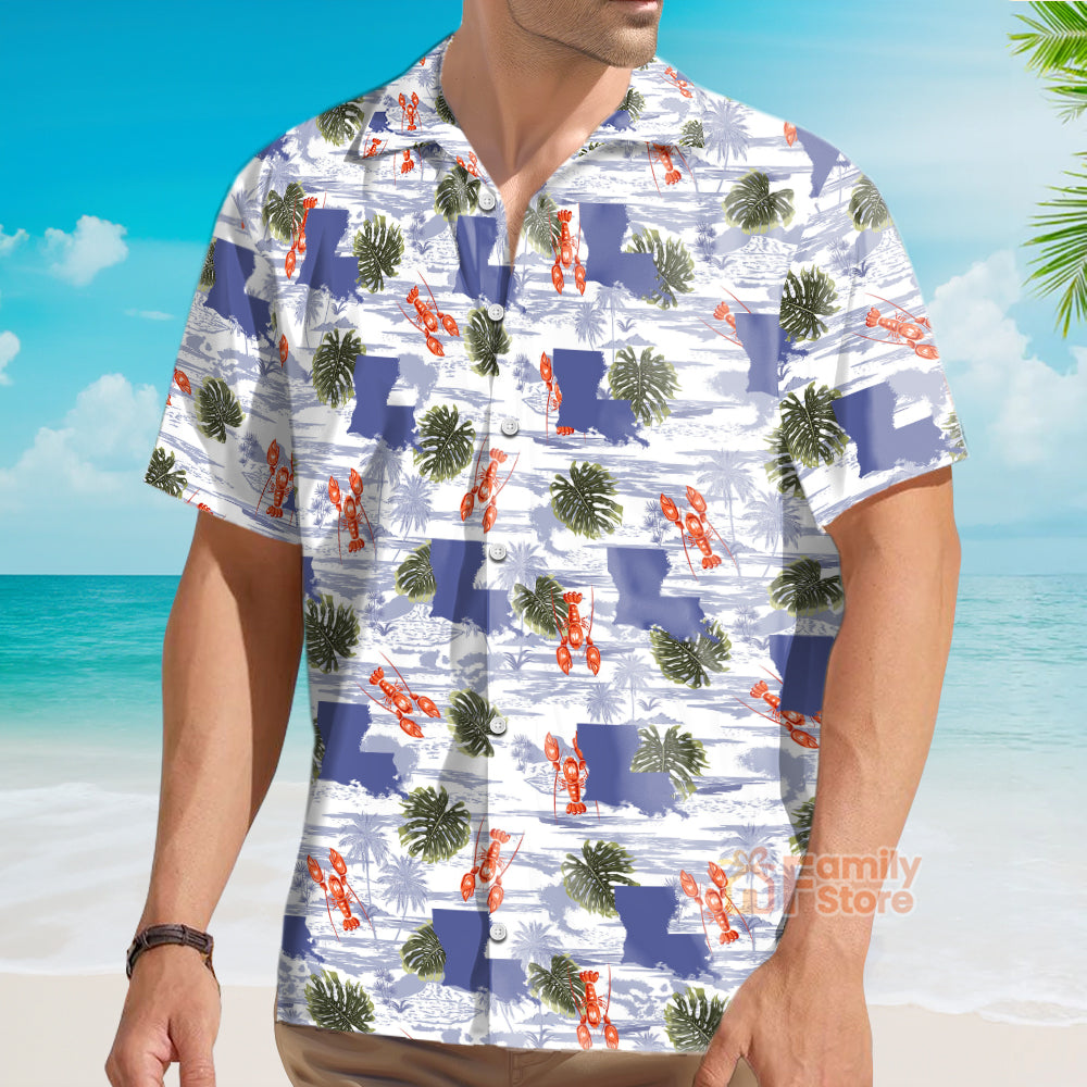 Louisiana Summer Crawfish Lobster Aloha - Hawaiian Shirt