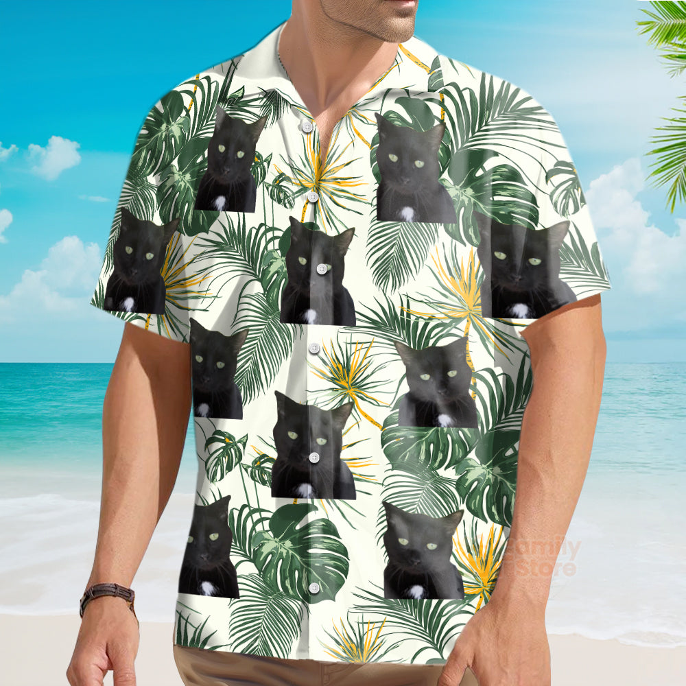 Custom Photo Funny Photo Tropical Aloha For Pet Lovers - Hawaiian Shirt
