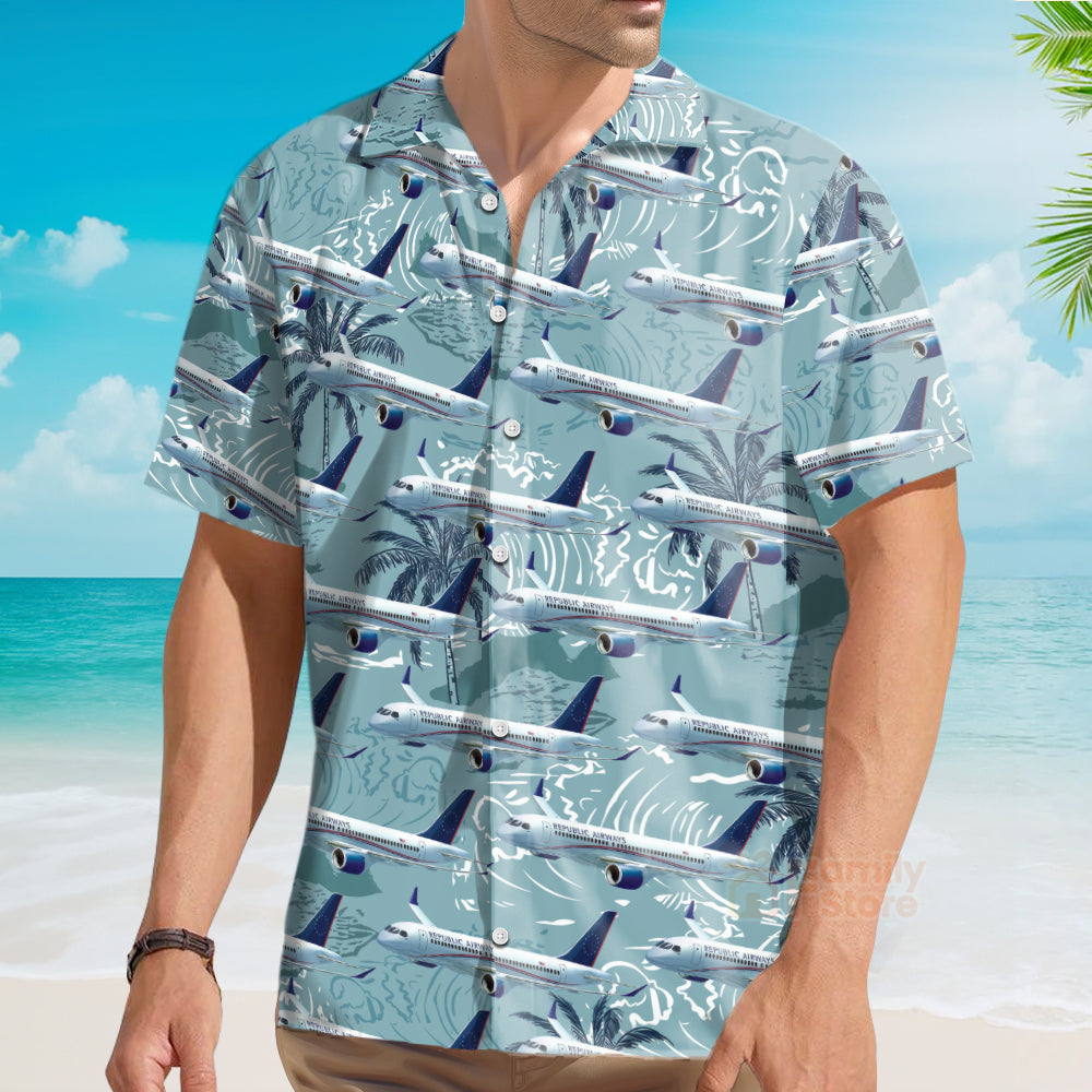 Republic Airways Embraer 175 Hawaiian Shirt