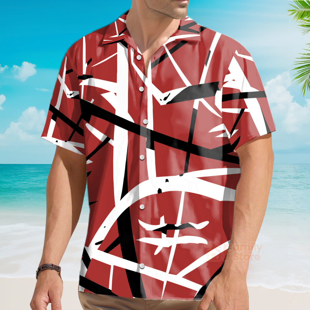 Red Frankenstrat Strings Custom Beach Shirt QT205028Lb
