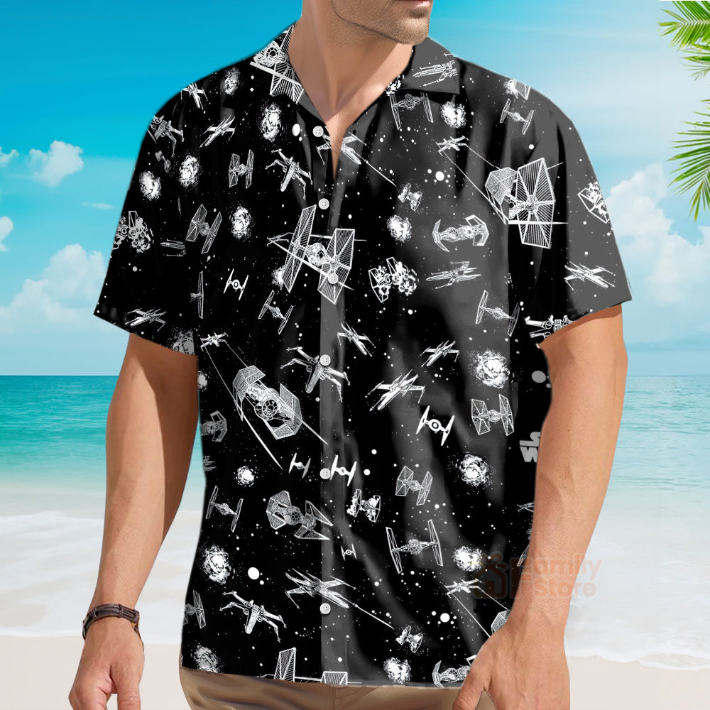 Stwa Spacecraft Pattern - Hawaiian Shirt