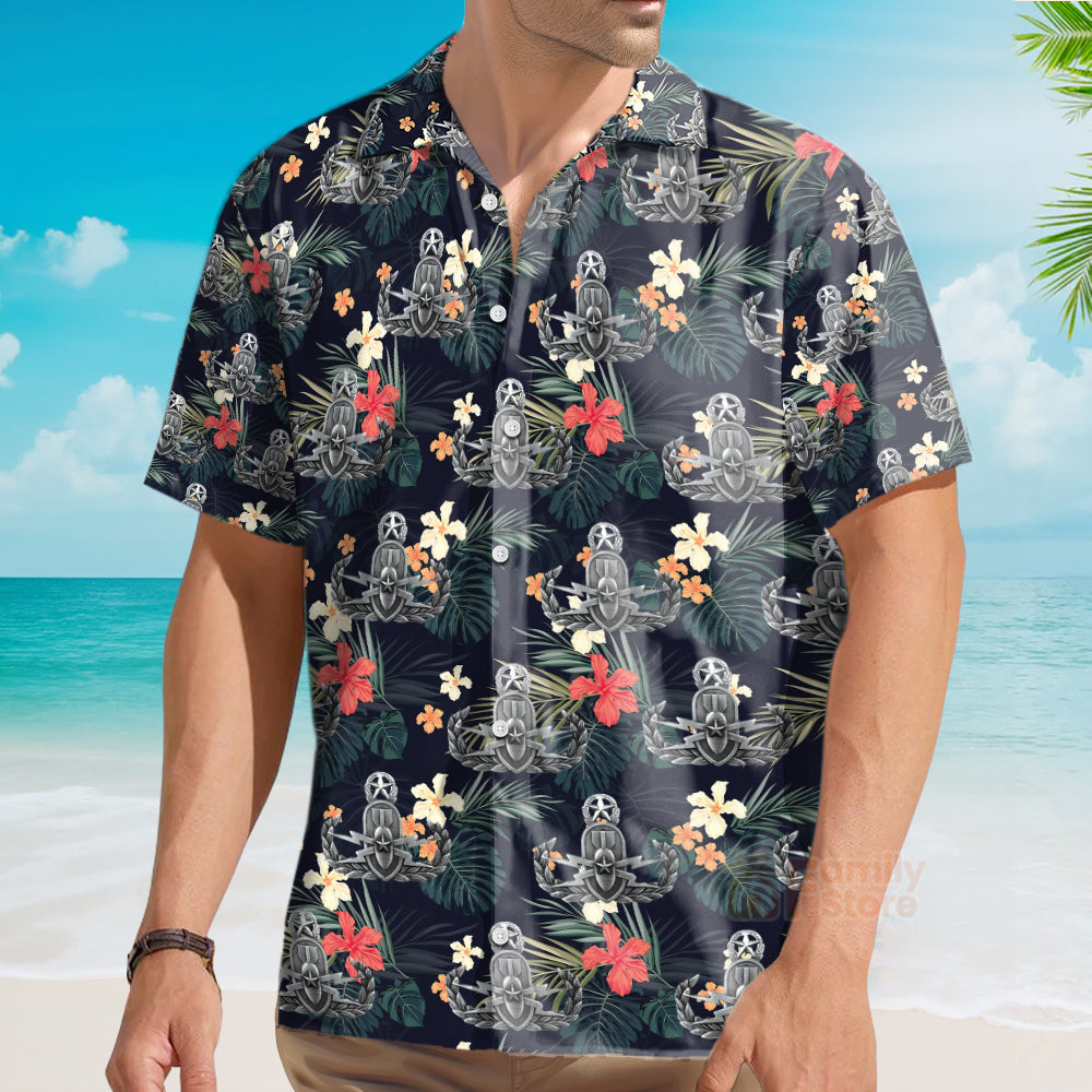Armed Forces Explosive Ordnance Disposal Badge Master EOD Hawaiian Shirt