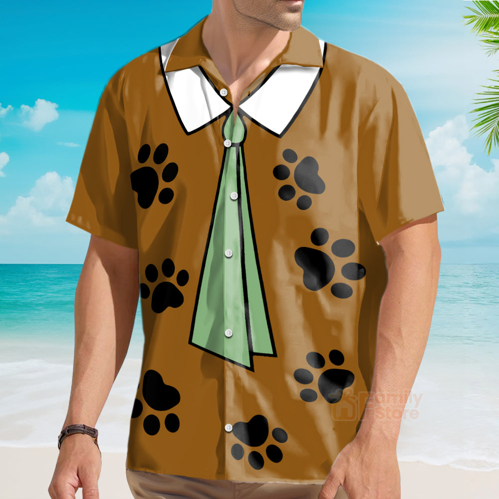 Yogi Bear Show Tie Men's Short Sleeve Hawaiian Shirt