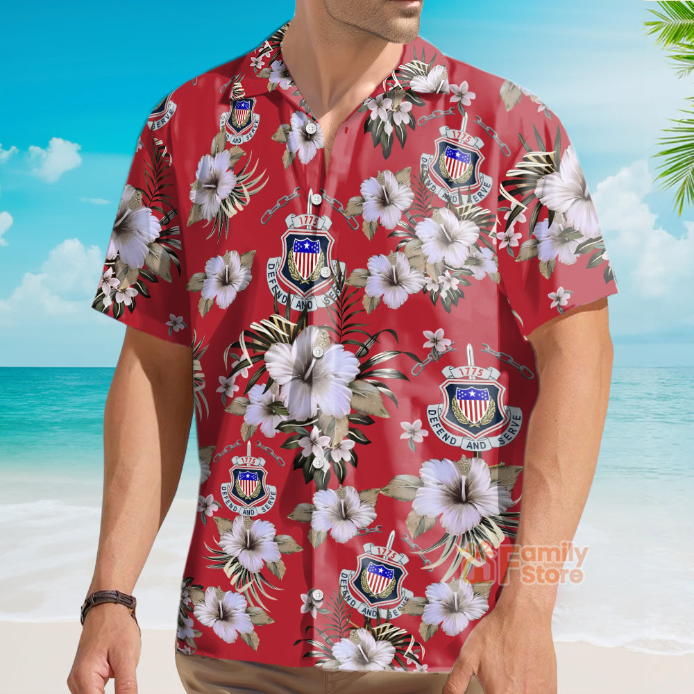 Custom Photo Funny Dog And Flower Red Color - Hawaiian Shirt