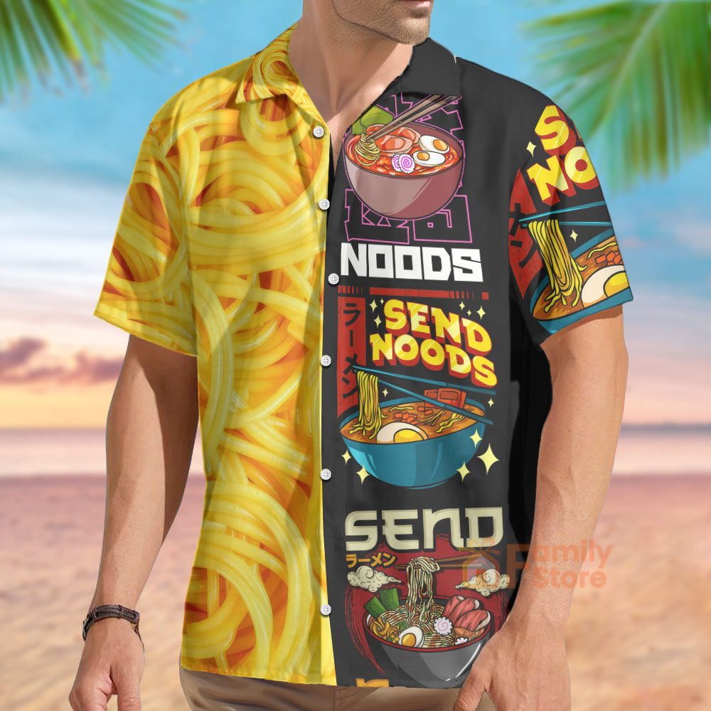 Food Noodles Send Noods - Hawaiian Shirt