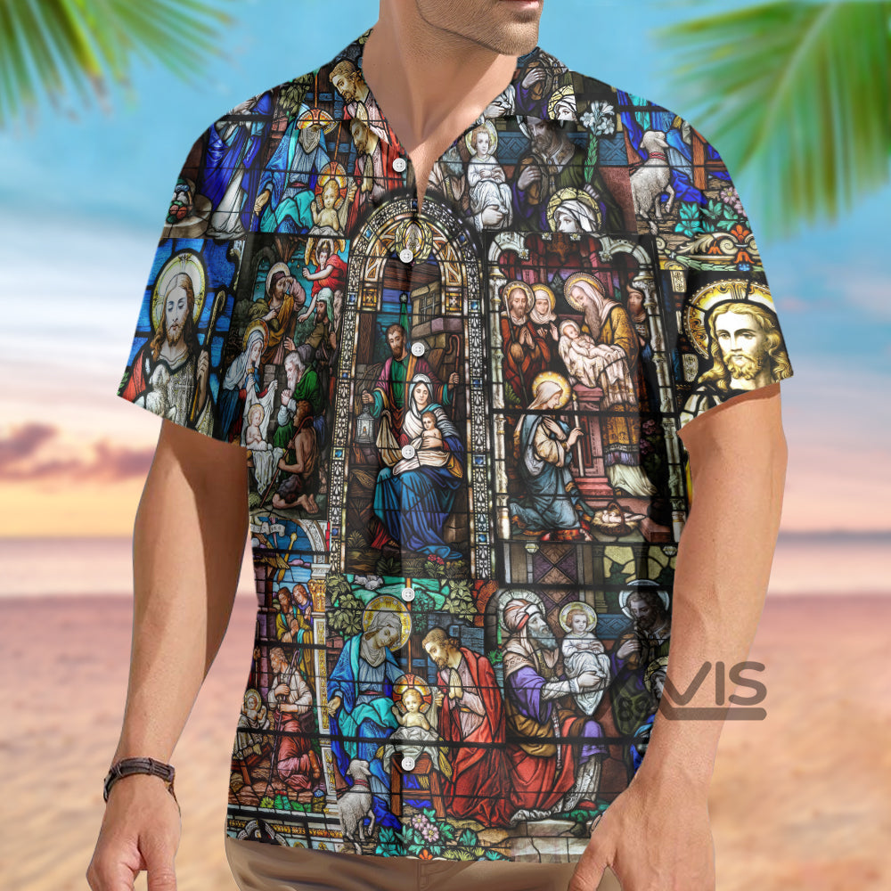 Life Of Faith-Inspired  Stained Glass Window  - Hawaiian Shirt