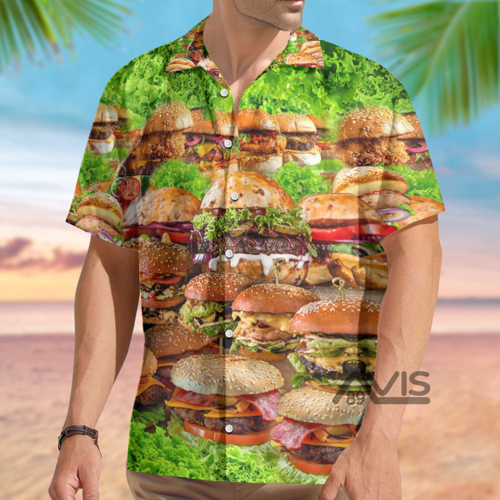 Food Good Mood Delicious Hamburger - Hawaiian Shirt