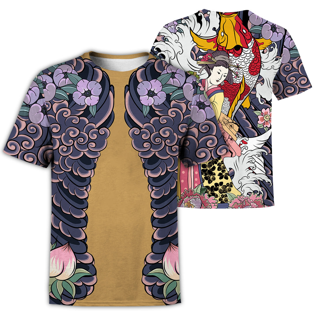 Japan Hoodie Japanese Lotus Cherry Blossom Tattoo Hoodie T-shirt Japan
