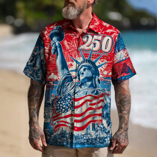 250th Anniversary Liberties Independence Day - Hawaiian Shirt - Gift for Dad, Husband, Grandpa | HN02