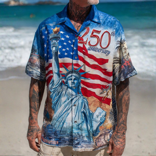 250th Anniversary Liberties - Hawaiian Shirt - Gift for Dad, Husband, Grandpa | HN02