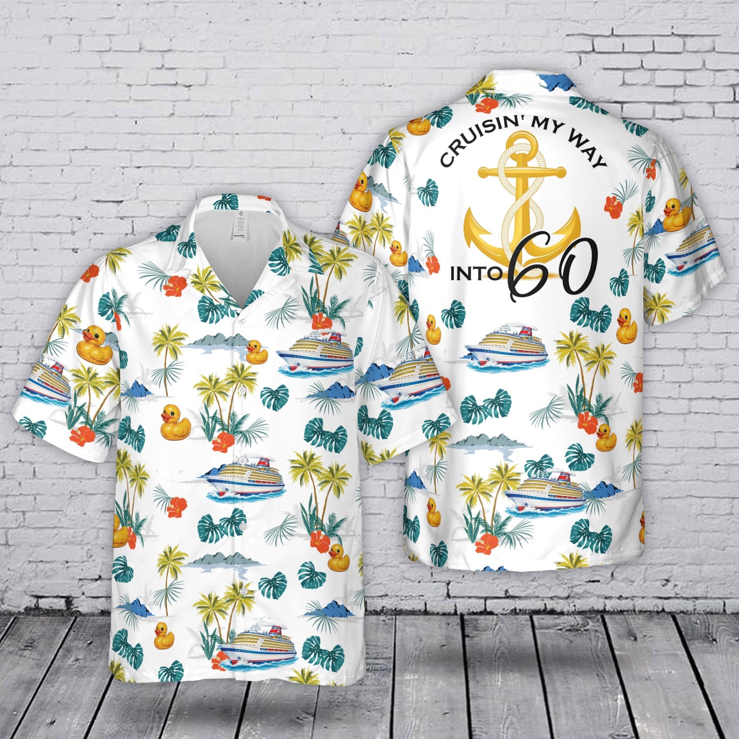 Custom Age Birthday Cruise Vacation Aloha Hawaiian Shirt