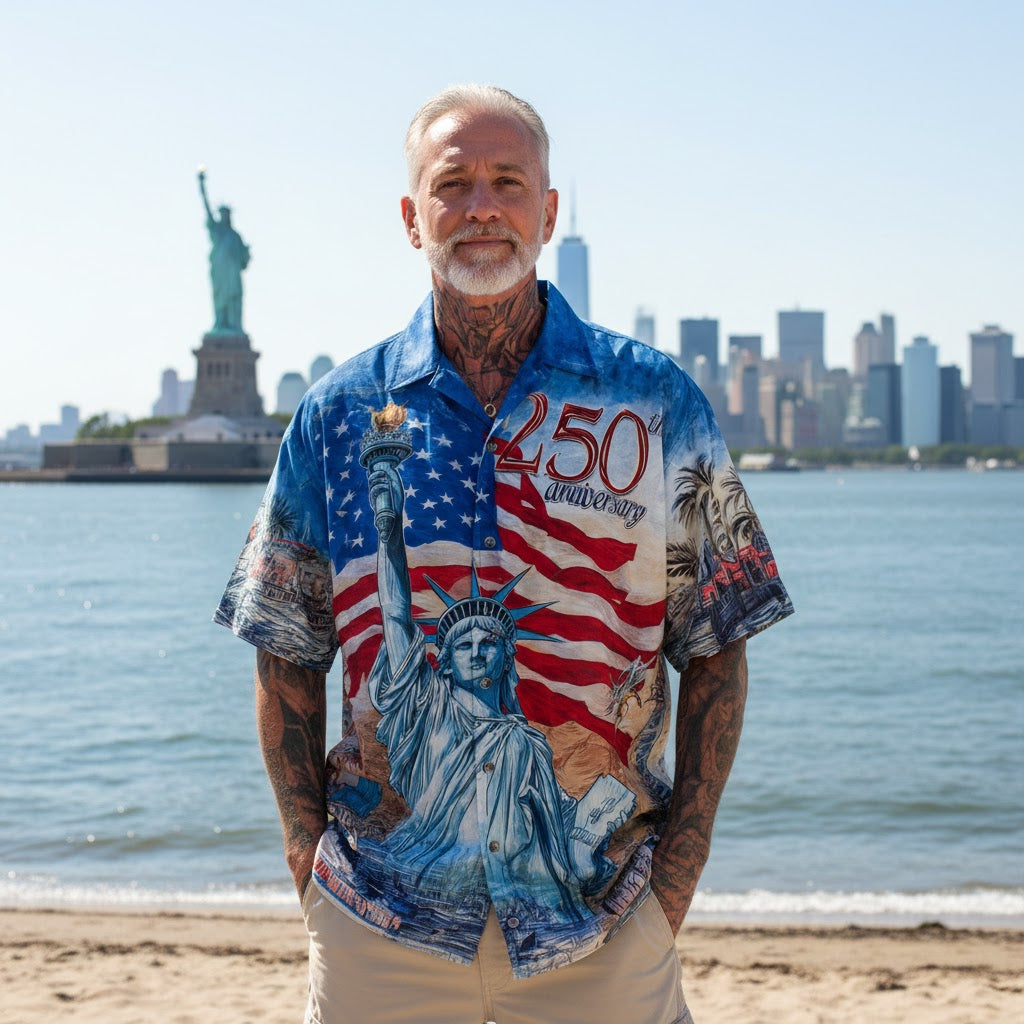 250th Anniversary Liberties - Hawaiian Shirt - Gift for Dad, Husband, Grandpa | HN02
