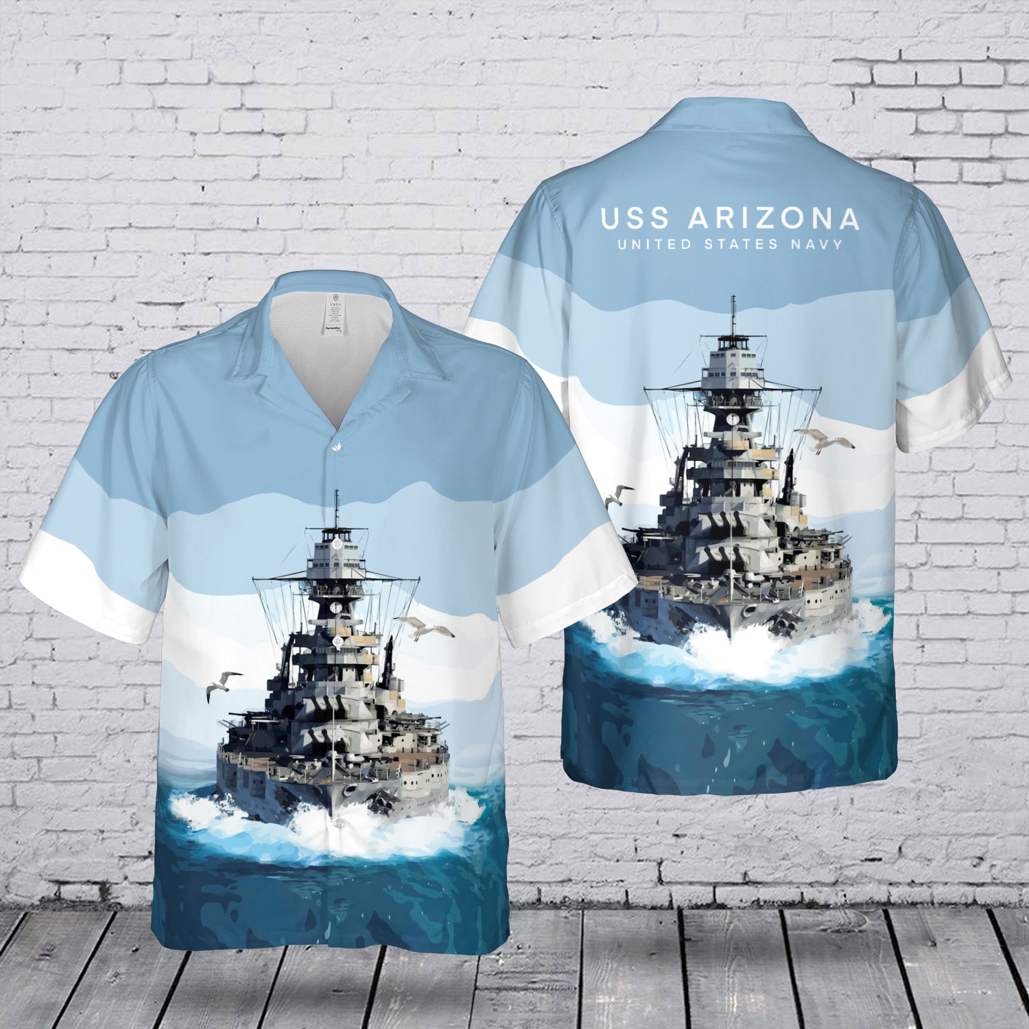 US Navy USS Arizona Hawaiian Shirt