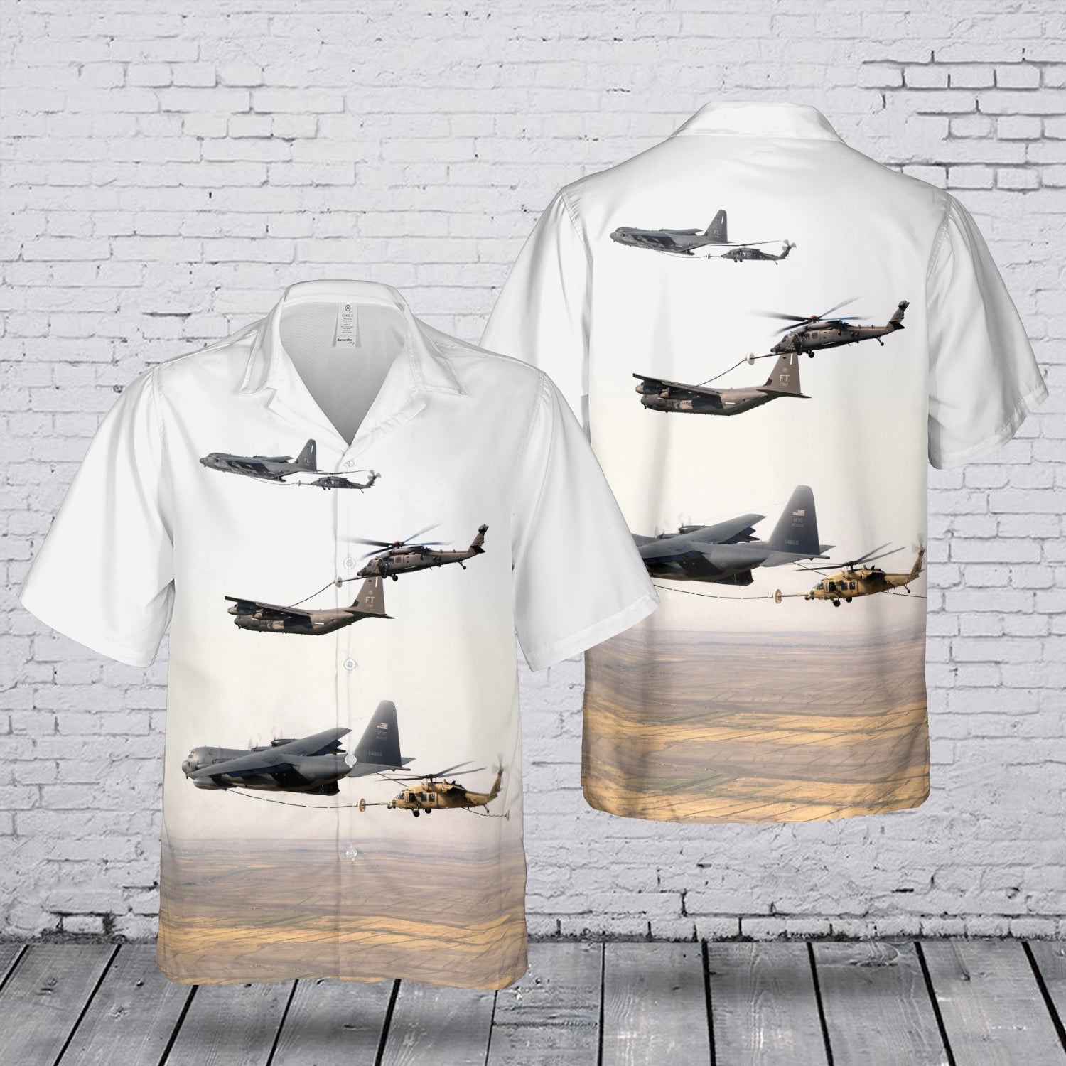 US Air Force (USAF) HH-60G Pave Hawk search and rescue helicopter Hawaiian Shirt