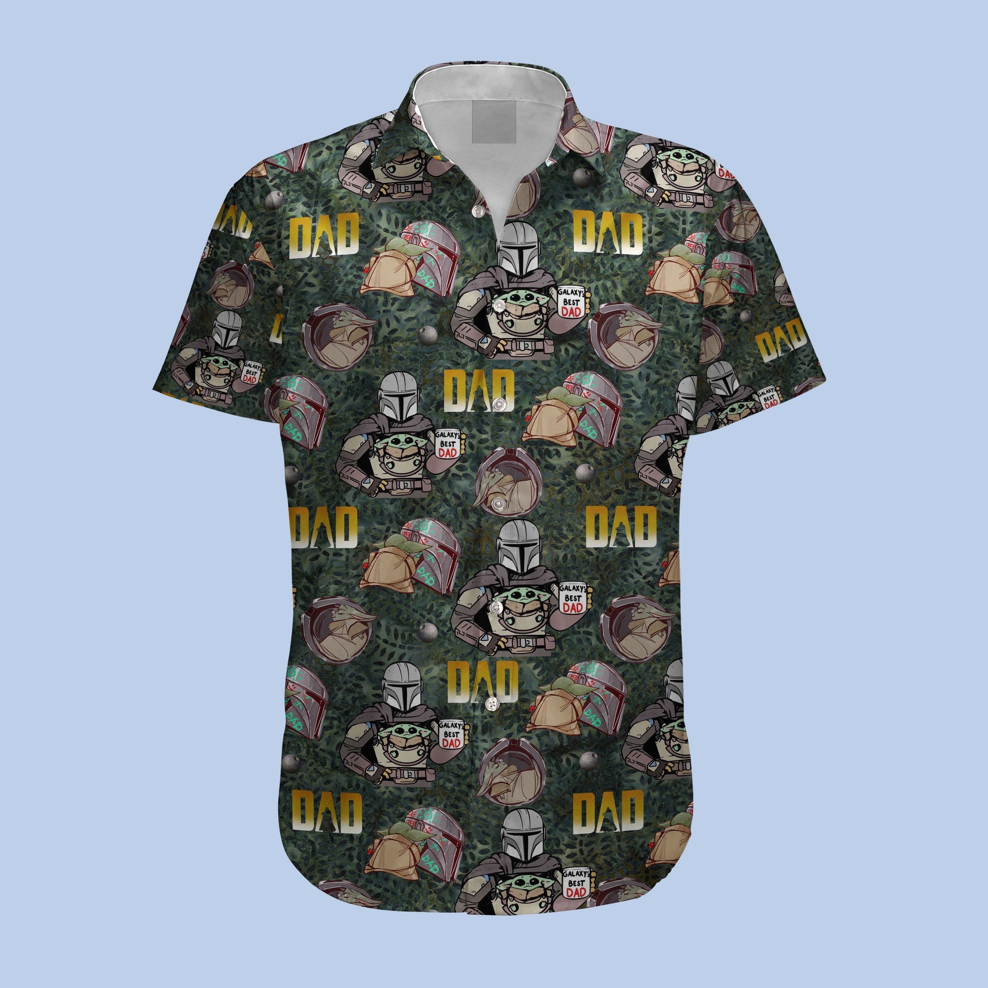  Father Mandalorian Hawaiian Shirt Dad The Child The Mando Hawaii Shirt Father's Day Gift 