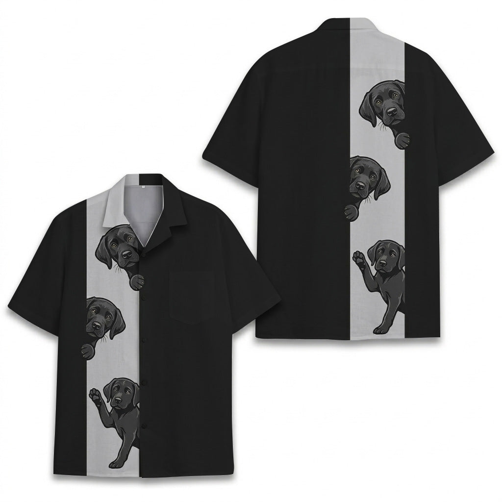 Black Lab Dog Hawaiian Shirt, Cute Labrador Aloha Shirt, Pet Lover Summer Shirt